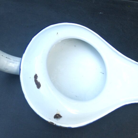 BS - Vintage ENAMEL BED PAN Health Aide Home Care Special Needs Portable Urine - Picture 3 of 8